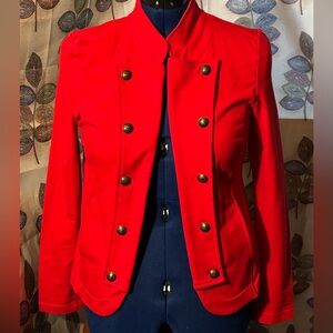Tommy Hilfiger Women's Scarlet Band Style Blazer w/Brass Colored Buttons